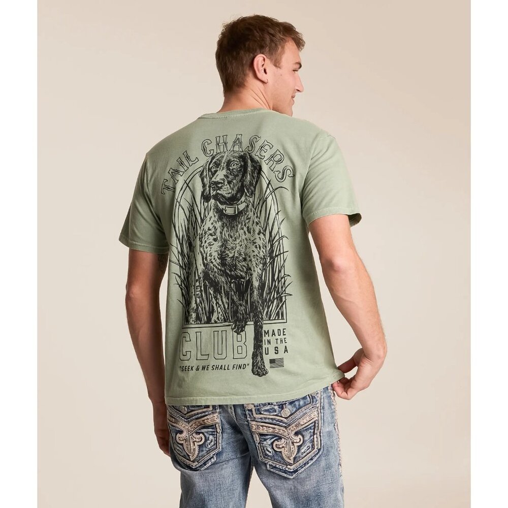 Tail Chasers Men's T-shirt Seeker Green T-Shirt - Picture 4 of 8